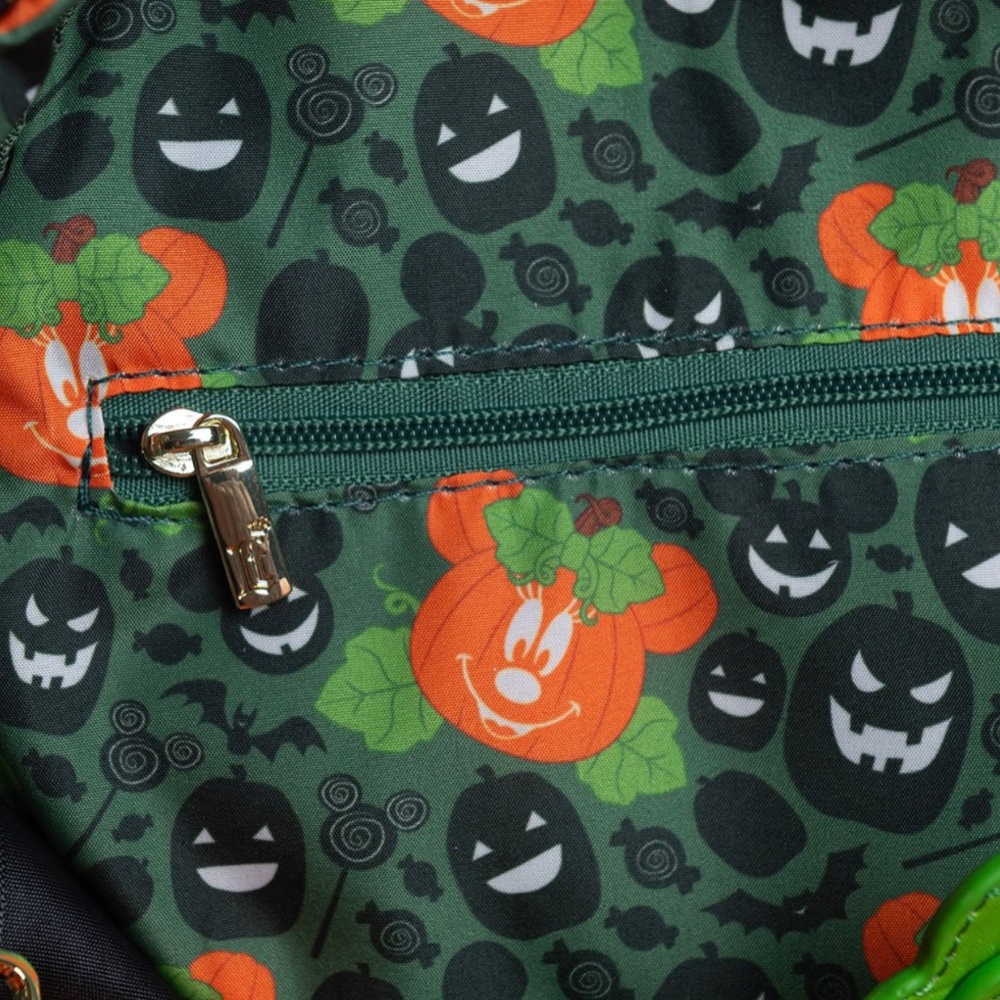 Loungefly Disney Glow in the Dark Pumpkin Minnie Mouse Mini Backpack - Picture 4 of 5